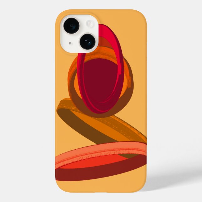 Warme Abstrakte Dreierringe ・ Moderne Minimalistis Case-Mate iPhone 14 Hülle (Rückseite)