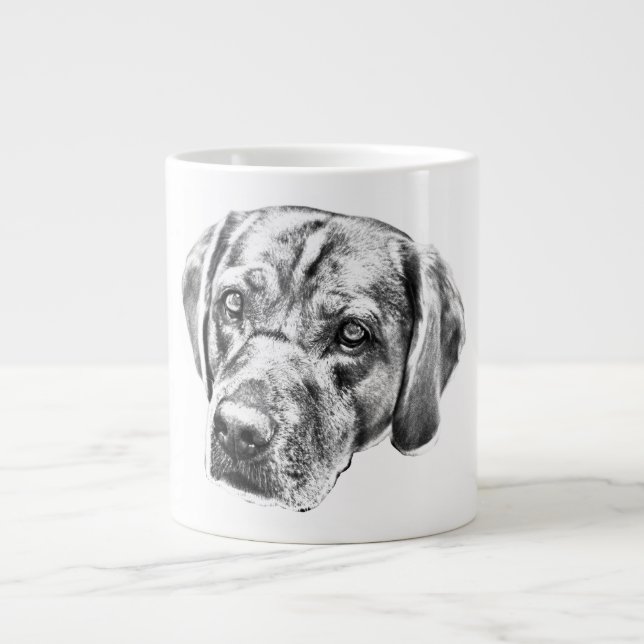 Warme Augen in Ernteglühen Jumbo-Tasse (Vorderseite)