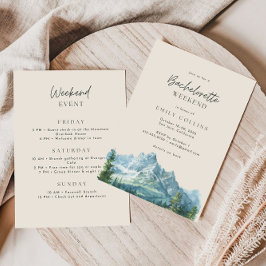 Warme Beige Berg-Land Junggesellinnenabschied Woch Einladung