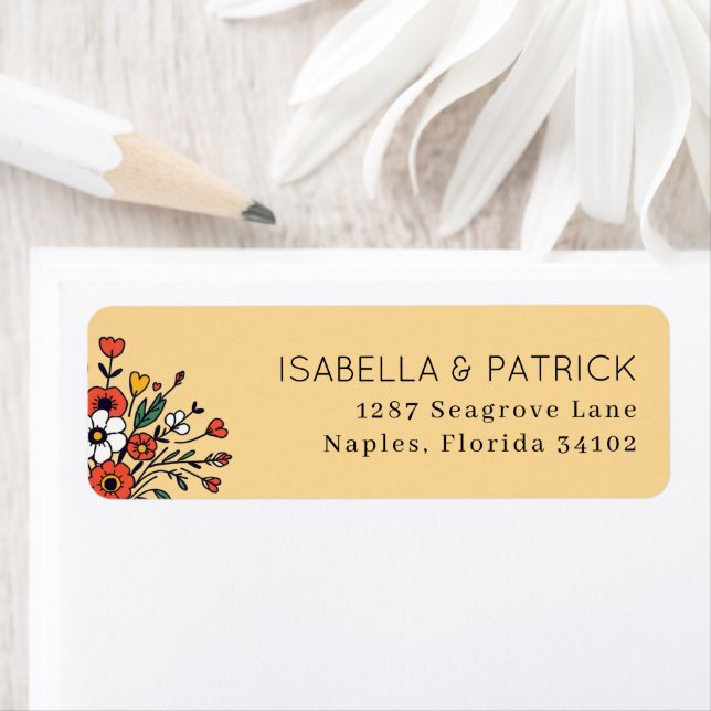 Warme Beige Blumenillustration (Insitu)