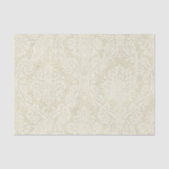 Warme beige Damast-Seidenpapier-Blätter Seidenpapier (Vorderseite)