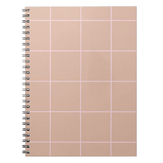 Warme Beige-Gitterstruktur Minimalistisches weiche Notizblock