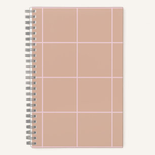 Warme Beige-Gitterstruktur Minimalistisches weiche Notizbuch