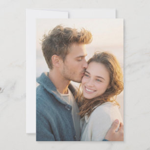 Warme Beige Romantische Fotografie Einladung