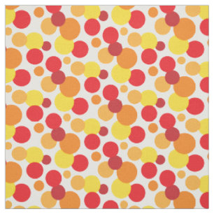 Warme Bläschen - orangefarbenes und rotes Muster Stoff