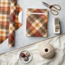 Warme Braun Orange Herbst Gitter Ahorn Karomuster