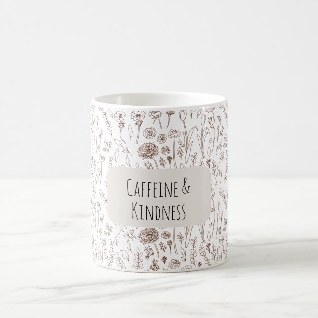 Warme braune Blumenvase-Tasse Kaffeetasse (Mittel)