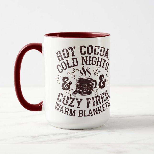 Warme Cococoa und gemütliche Tasse (Links)