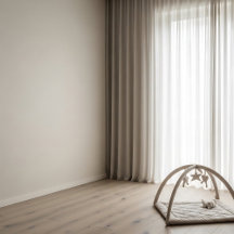 Warme cremefarbene Baby-Tapete Ruhige Kinderzimmer