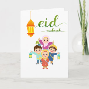 Warme Eid-Feiergestaltung Karte