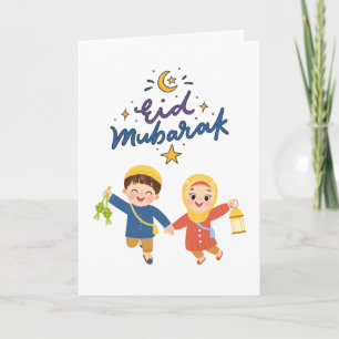 Warme Eid-Feiergestaltung Karte