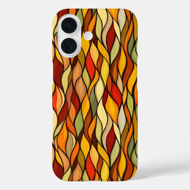 Warme Farben Abstrakter Fall iPhone 16 Hülle (Rückseite)