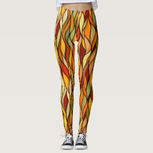 Warme Farben Abstrakter Fall Leggings