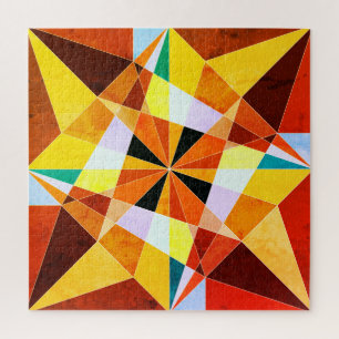 Warme Farben kühlen eckigen geometrischen Formen