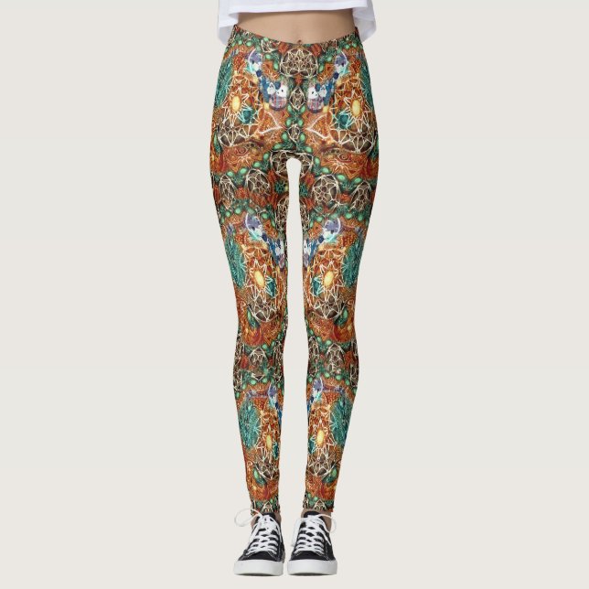 Warme Farben Moderne Leggings von Joya Eve (Vorderseite)