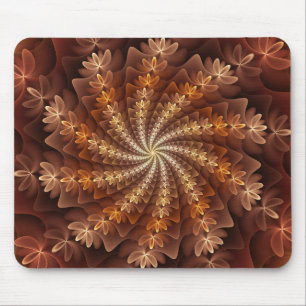 Warme Farben, modernes Abstraktes Fraktal Art Must Mousepad