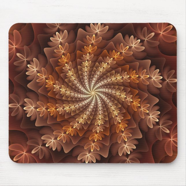 Warme Farben, modernes Abstraktes Fraktal Art Must Mousepad (Vorne)