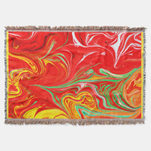 Warme Farben Muster Kunst. Jetzt kaufen Decke (Vorderseite)