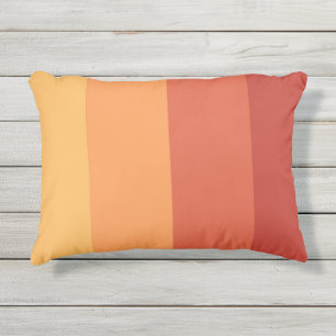 Warme Farben - Retro-Farbtöne Streifen Kissen Für Draußen