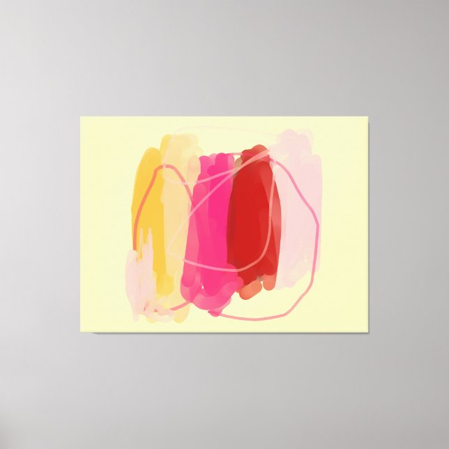 Warme Farben Schatten Stretched Canvas Print Leinwanddruck (Vorderseite)