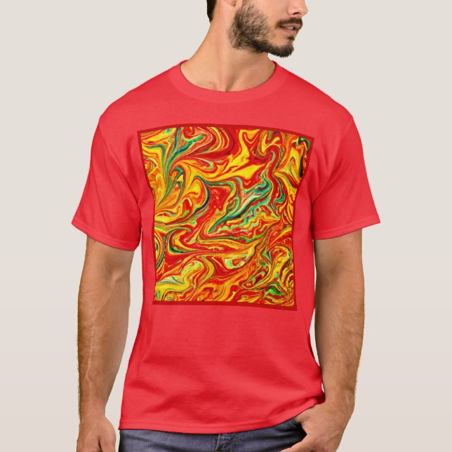 Warme Farbmuster Gemälde. Jetzt kaufen T-Shirt (Vorderseite)