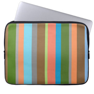 Warme Farbtöne gestreift Electronics Bag Laptopschutzhülle