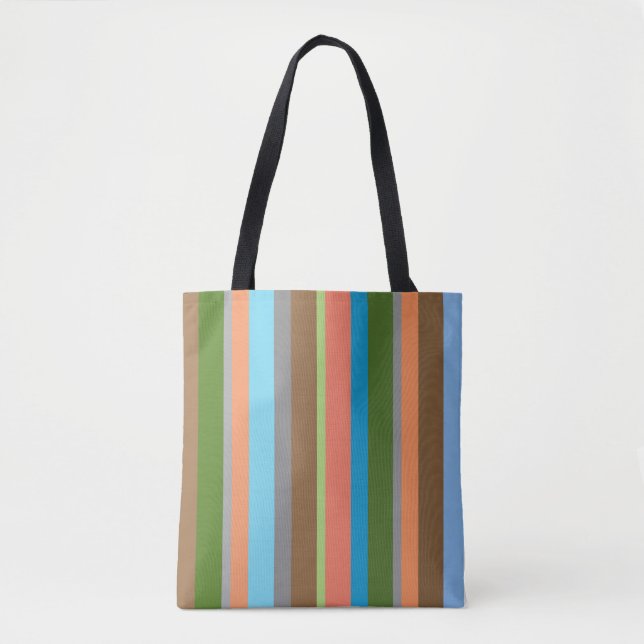 Warme Farbtöne gestreift Tasche (Vorderseite)