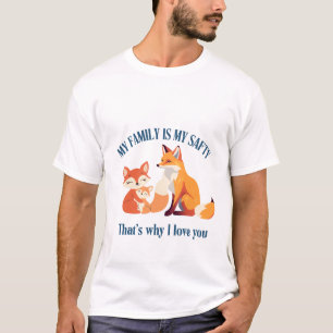 Warme Forest Fox Familie mit liebenden Vibes T-Shirt