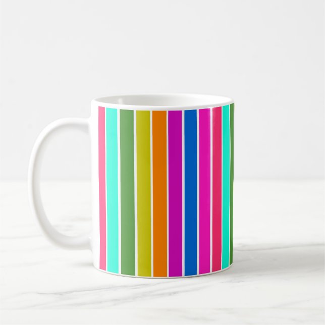 Warme Frühlingsstreifen Kaffeetasse (Links)