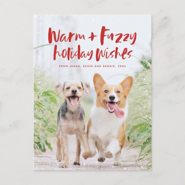 Warme Fuzzy wünscht Urlaubsdomizil Foto Postkarte (Vorderseite)