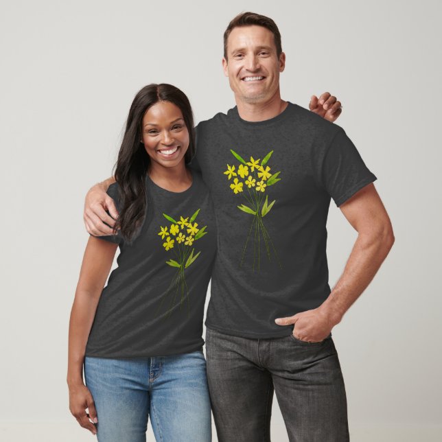 Warme gelbe Blume Bouquet ästhetische T - Shirt (Unisex)