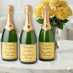 Warme gelbe Hochzeit Einfache Eleganz Schwarze Sch