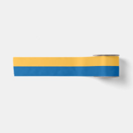Warme gelbe und blaue Streifen Satinband