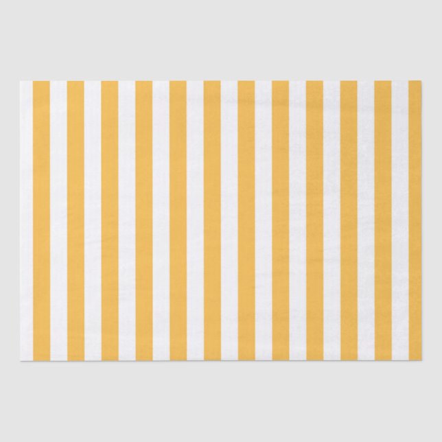 Warme gelbe, weiße, schmale Streifen, elegant und  Seidenpapier (Vorderseite)