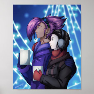 Warme Getränke für eine kalte Nacht Poster