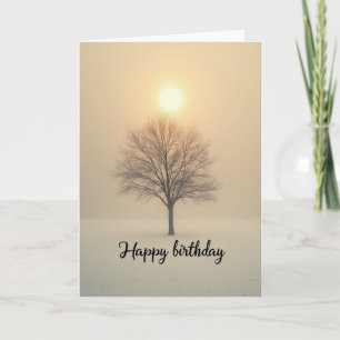 Warme Golden Tree Karte