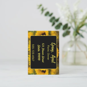 Warme goldene Sonnenblume Custom Visitenkarte