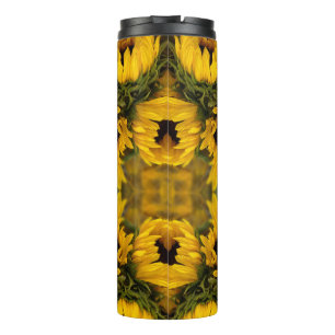 Warme goldene Sonnenblumen Thermosbecher