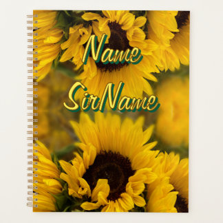 Warme goldene Sonnenblumen zum BENUTZERDEFINIERTEN Planer