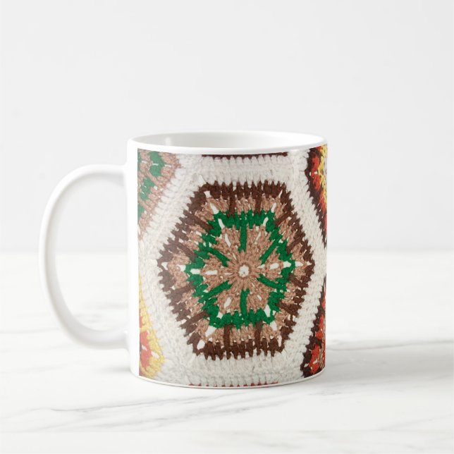 Warme Granny Square Tasse (Links)