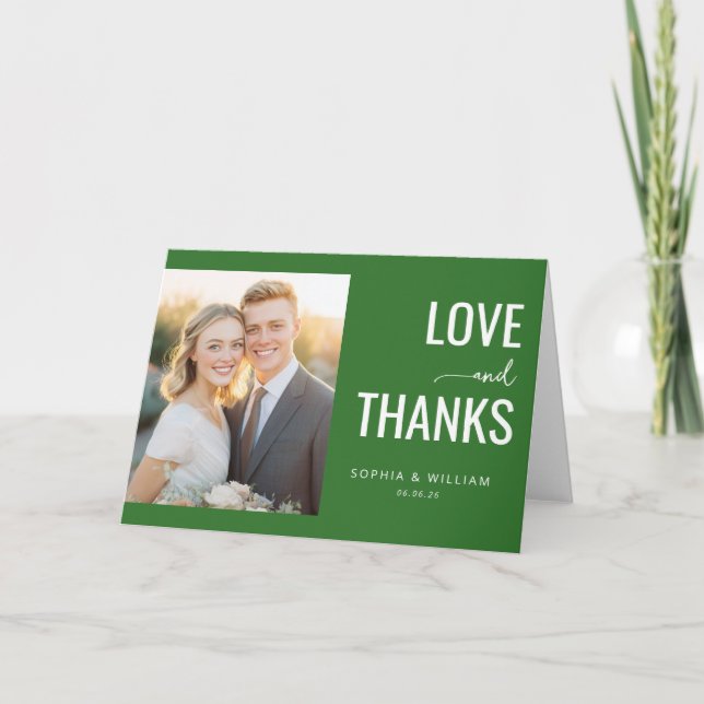 Warme Grüne Liebe Danke (Vorderseite)