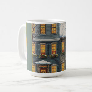 Warme Grüße von unserem Haus an Ihres Kaffeetasse