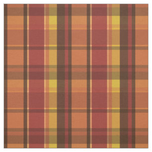 Warme Herbst-Farben Karo-Muster Stoff
