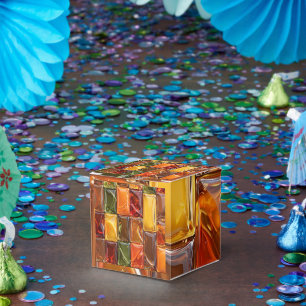 Warme Herbst-Glas-Mosaikfliesen - Glänzendes Berns Geschenkschachtel