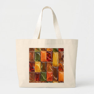 Warme Herbst-Glas-Mosaikfliesen - Glänzendes Berns Jumbo Stoffbeutel