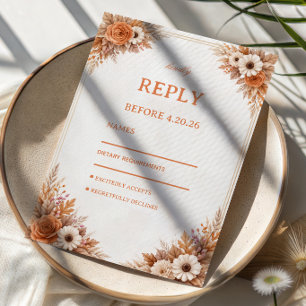 Warme Herbstalloristik RSVP Karte