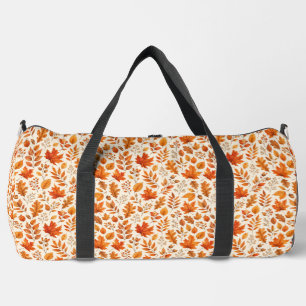 Warme Herbstblätter Nahtloses Muster Duffle Bag