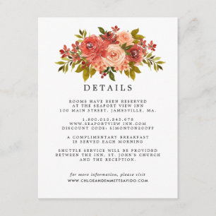 Warme Herbstfarben Blumengästen Details Begleitkarte