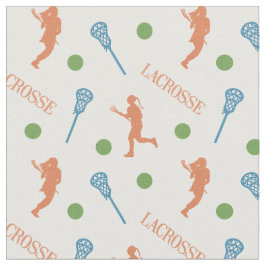Warme Herbstfarben Lacrosse Player-Muster bei Frau Stoff