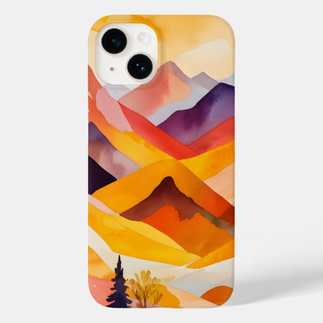 Warme Herbstgebirge Case-Mate iPhone 14 Hülle (Rückseite)